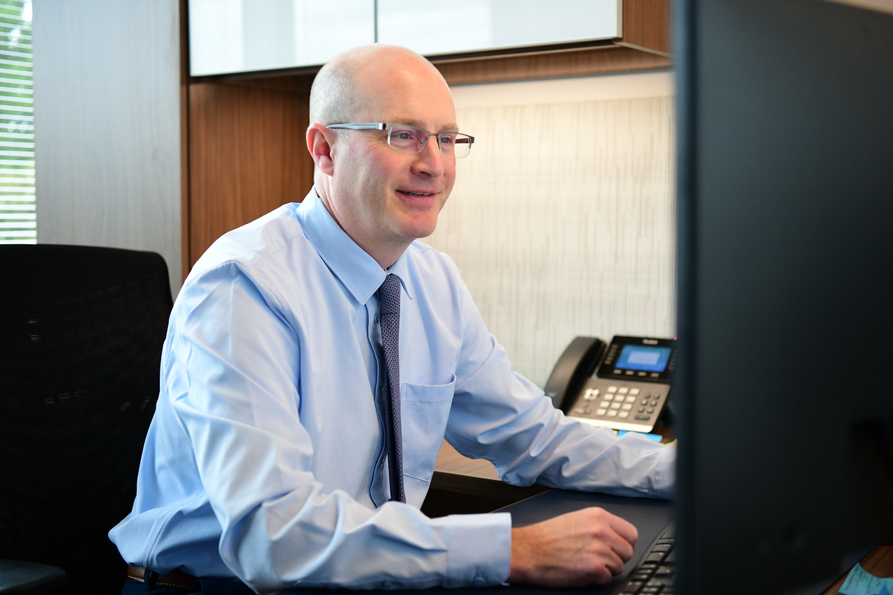 brian mattox at desk